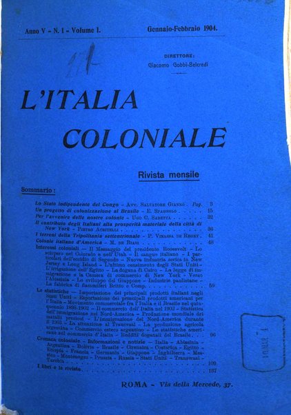 L'Italia coloniale rivista mensile