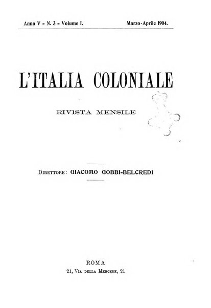 L'Italia coloniale rivista mensile