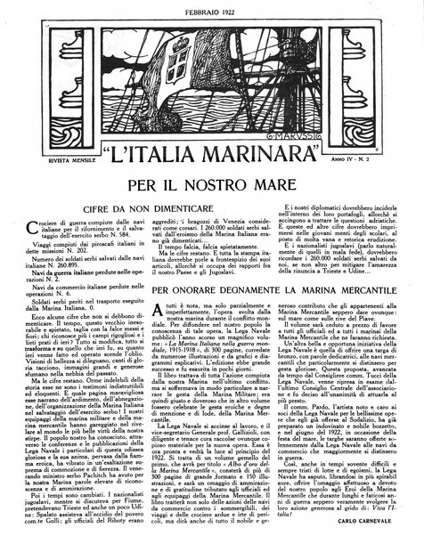 L'Italia marinara giornale della Lega navale italiana