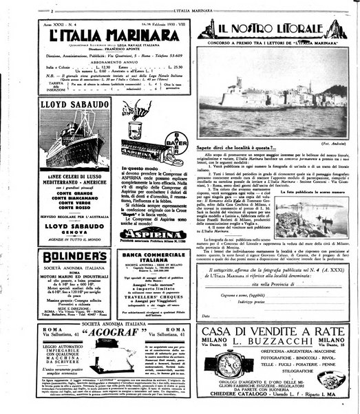 L'Italia marinara giornale della Lega navale italiana