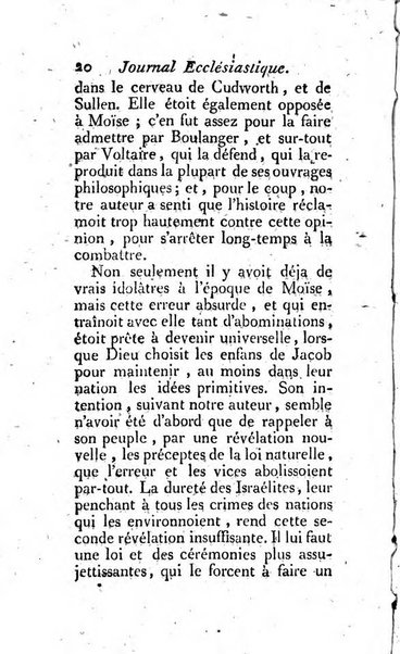 Journal ecclesiastique ou bibliotheque raisonnée des sciences ecclésiastiques