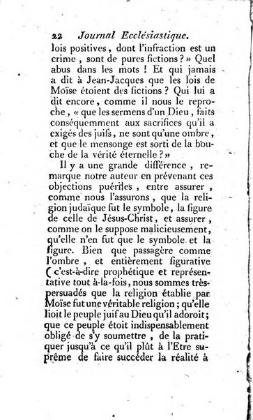 Journal ecclesiastique ou bibliotheque raisonnée des sciences ecclésiastiques