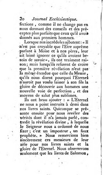 Journal ecclesiastique ou bibliotheque raisonnée des sciences ecclésiastiques