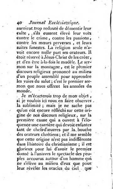 Journal ecclesiastique ou bibliotheque raisonnée des sciences ecclésiastiques