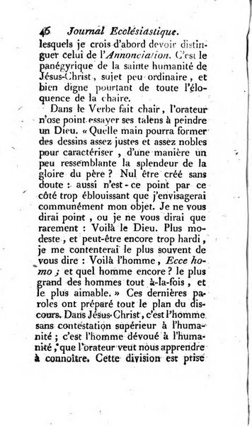 Journal ecclesiastique ou bibliotheque raisonnée des sciences ecclésiastiques