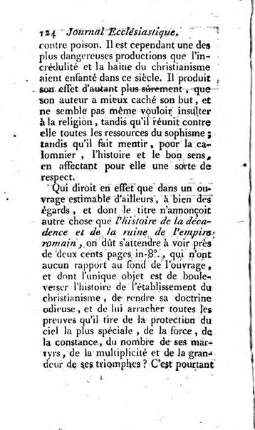 Journal ecclesiastique ou bibliotheque raisonnée des sciences ecclésiastiques