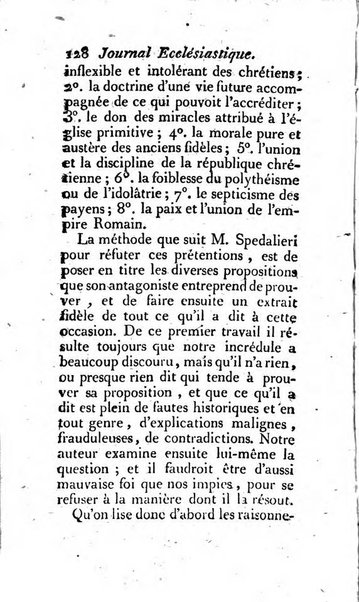 Journal ecclesiastique ou bibliotheque raisonnée des sciences ecclésiastiques