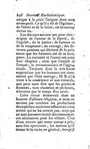 Journal ecclesiastique ou bibliotheque raisonnée des sciences ecclésiastiques