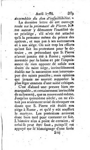 Journal ecclesiastique ou bibliotheque raisonnée des sciences ecclésiastiques