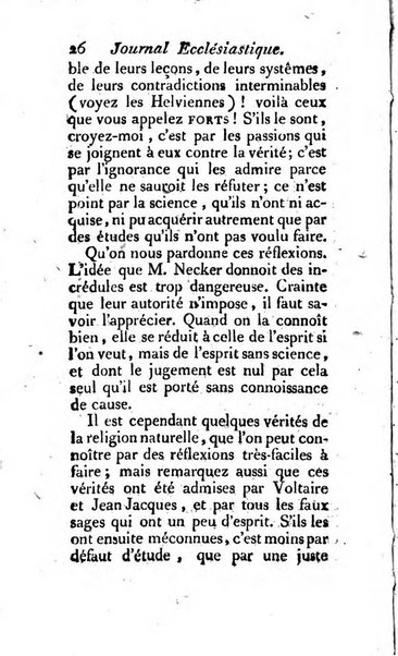 Journal ecclesiastique ou bibliotheque raisonnée des sciences ecclésiastiques