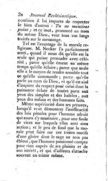 Journal ecclesiastique ou bibliotheque raisonnée des sciences ecclésiastiques