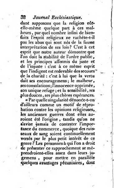 Journal ecclesiastique ou bibliotheque raisonnée des sciences ecclésiastiques