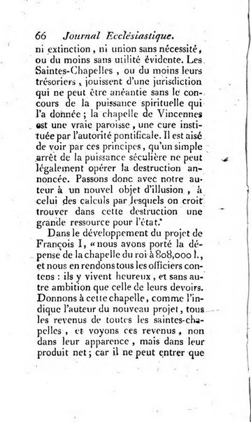 Journal ecclesiastique ou bibliotheque raisonnée des sciences ecclésiastiques