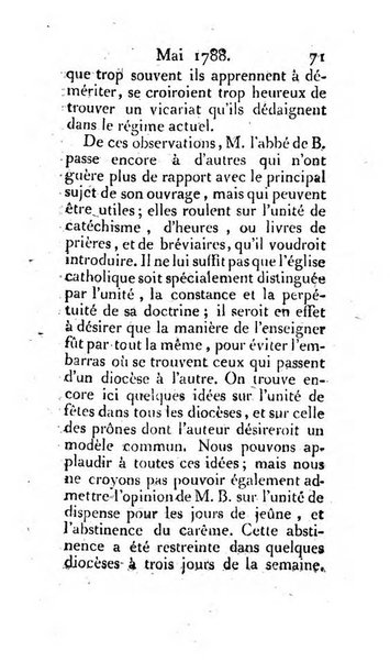 Journal ecclesiastique ou bibliotheque raisonnée des sciences ecclésiastiques