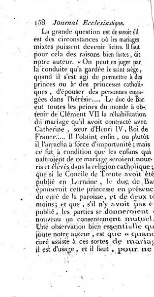 Journal ecclesiastique ou bibliotheque raisonnée des sciences ecclésiastiques