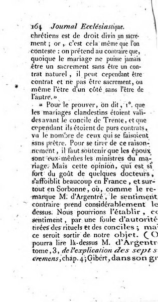 Journal ecclesiastique ou bibliotheque raisonnée des sciences ecclésiastiques