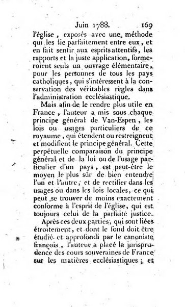 Journal ecclesiastique ou bibliotheque raisonnée des sciences ecclésiastiques