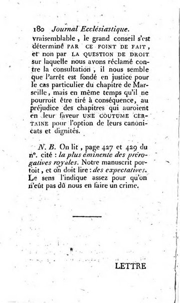 Journal ecclesiastique ou bibliotheque raisonnée des sciences ecclésiastiques