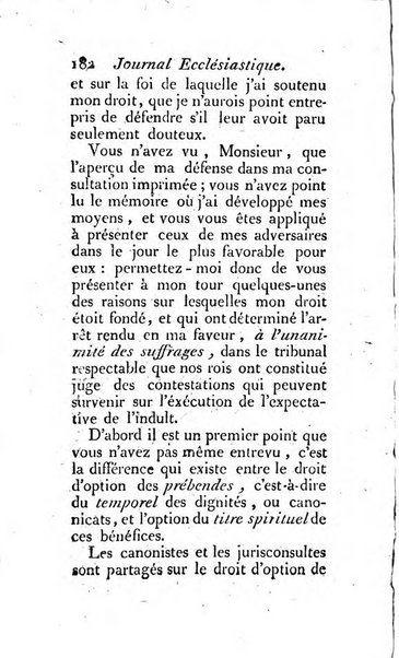 Journal ecclesiastique ou bibliotheque raisonnée des sciences ecclésiastiques