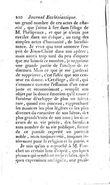 Journal ecclesiastique ou bibliotheque raisonnée des sciences ecclésiastiques