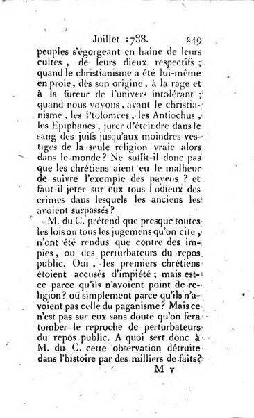 Journal ecclesiastique ou bibliotheque raisonnée des sciences ecclésiastiques