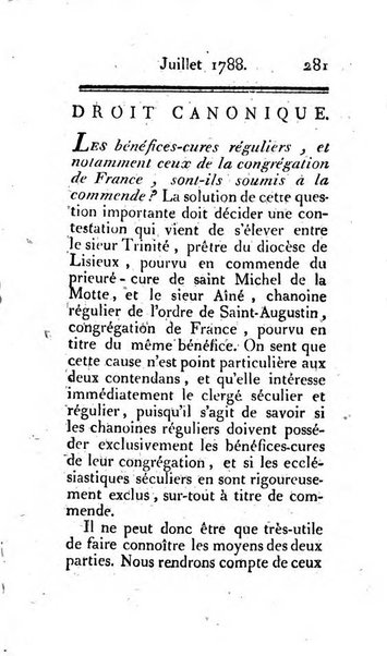 Journal ecclesiastique ou bibliotheque raisonnée des sciences ecclésiastiques