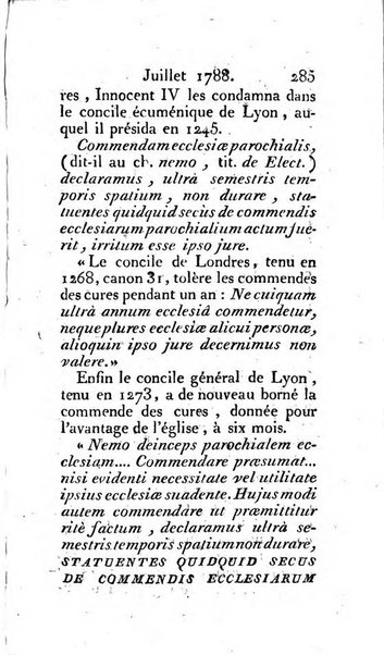 Journal ecclesiastique ou bibliotheque raisonnée des sciences ecclésiastiques