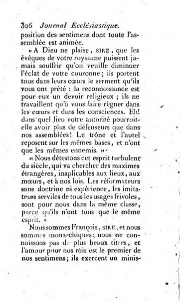 Journal ecclesiastique ou bibliotheque raisonnée des sciences ecclésiastiques