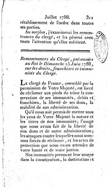 Journal ecclesiastique ou bibliotheque raisonnée des sciences ecclésiastiques