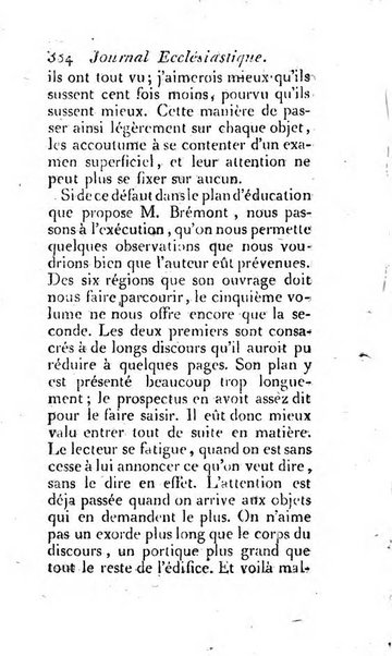 Journal ecclesiastique ou bibliotheque raisonnée des sciences ecclésiastiques