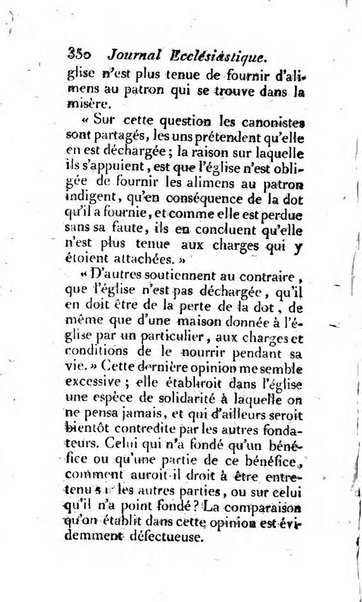 Journal ecclesiastique ou bibliotheque raisonnée des sciences ecclésiastiques