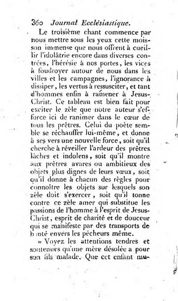 Journal ecclesiastique ou bibliotheque raisonnée des sciences ecclésiastiques