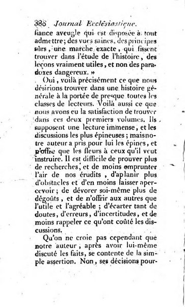 Journal ecclesiastique ou bibliotheque raisonnée des sciences ecclésiastiques