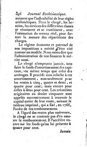 Journal ecclesiastique ou bibliotheque raisonnée des sciences ecclésiastiques