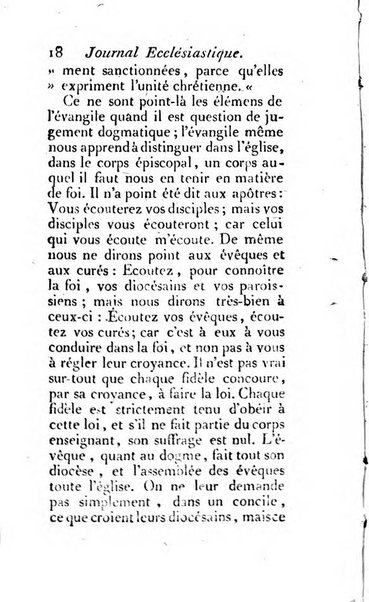 Journal ecclesiastique ou bibliotheque raisonnée des sciences ecclésiastiques