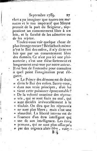 Journal ecclesiastique ou bibliotheque raisonnée des sciences ecclésiastiques