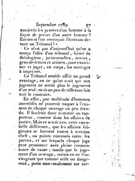 Journal ecclesiastique ou bibliotheque raisonnée des sciences ecclésiastiques