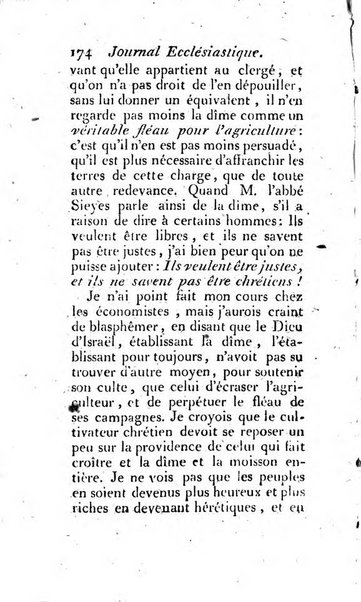 Journal ecclesiastique ou bibliotheque raisonnée des sciences ecclésiastiques