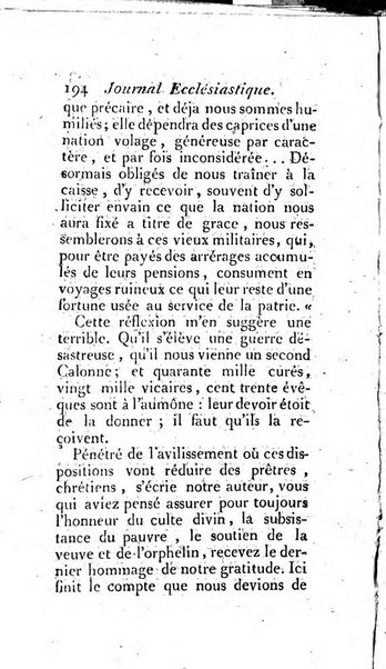 Journal ecclesiastique ou bibliotheque raisonnée des sciences ecclésiastiques