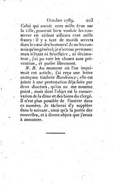 Journal ecclesiastique ou bibliotheque raisonnée des sciences ecclésiastiques