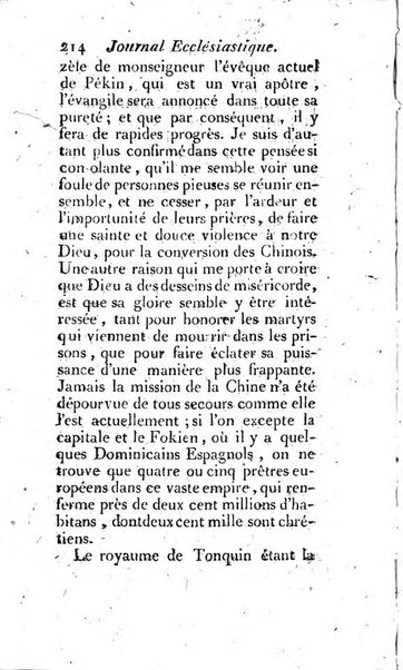 Journal ecclesiastique ou bibliotheque raisonnée des sciences ecclésiastiques