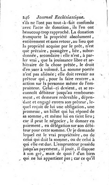 Journal ecclesiastique ou bibliotheque raisonnée des sciences ecclésiastiques