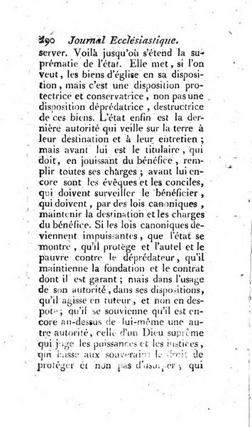 Journal ecclesiastique ou bibliotheque raisonnée des sciences ecclésiastiques