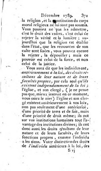 Journal ecclesiastique ou bibliotheque raisonnée des sciences ecclésiastiques