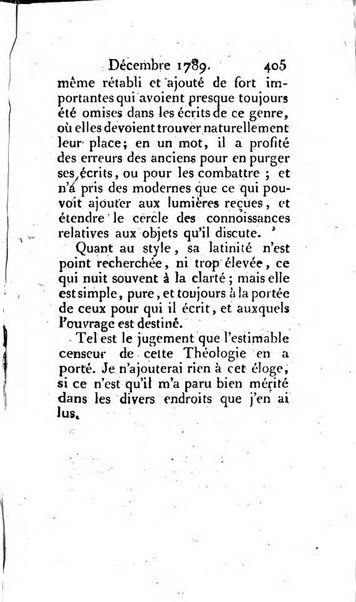 Journal ecclesiastique ou bibliotheque raisonnée des sciences ecclésiastiques