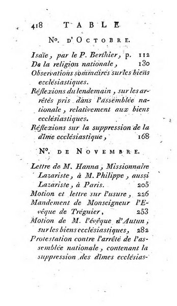 Journal ecclesiastique ou bibliotheque raisonnée des sciences ecclésiastiques