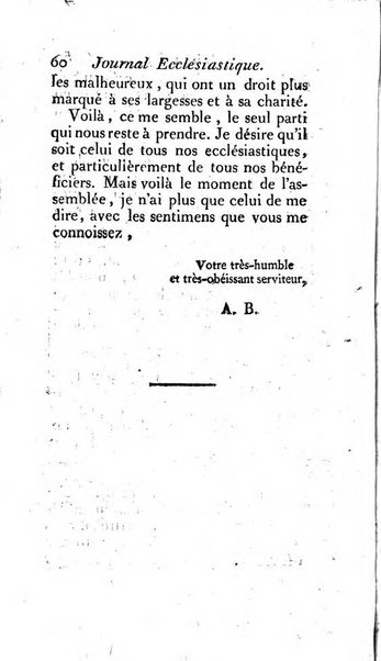 Journal ecclesiastique ou bibliotheque raisonnée des sciences ecclésiastiques