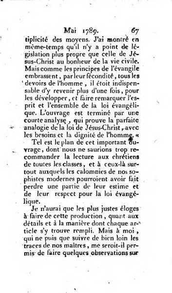 Journal ecclesiastique ou bibliotheque raisonnée des sciences ecclésiastiques