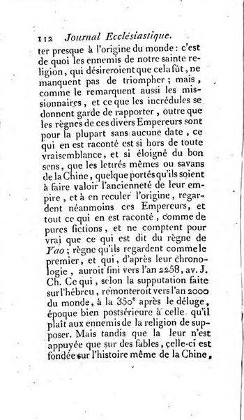 Journal ecclesiastique ou bibliotheque raisonnée des sciences ecclésiastiques