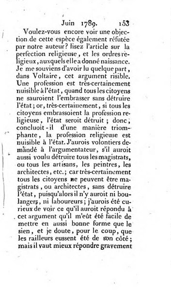 Journal ecclesiastique ou bibliotheque raisonnée des sciences ecclésiastiques